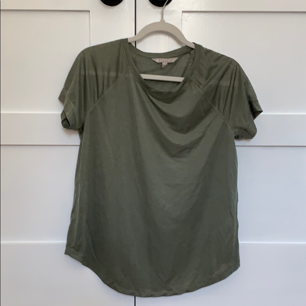Athleta Olive Green Workout Shirt
